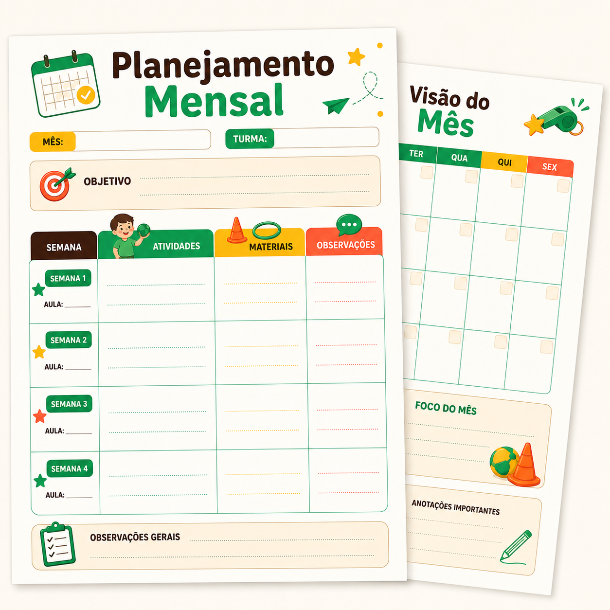 Preview do planejamento mensal
