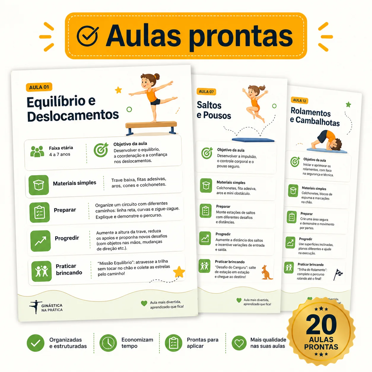 Aulas prontas estruturadas do kit