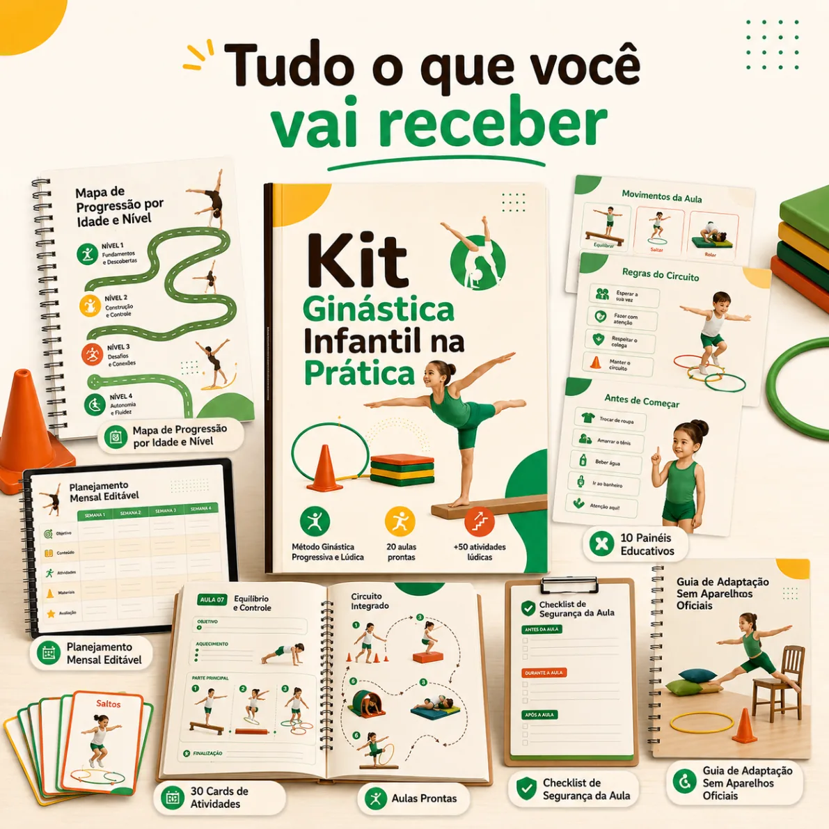 Biblioteca de materiais Kit Ginástica